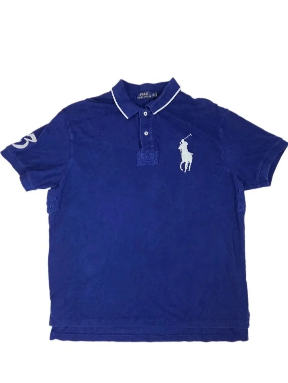 Polo Ralph Lauren Big Pony Polo Shirt Mens Size XL Blue Logo Preppy Streetwear